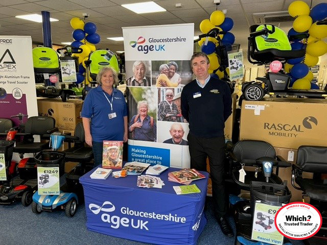 Store Manager Andrew with Jill from Age UK during coffee morning